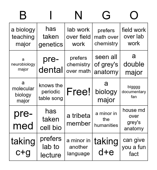 get initials of someone in every square ! Bingo Card