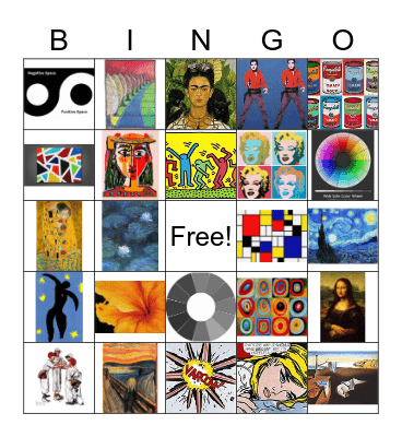 Art Bingo Card