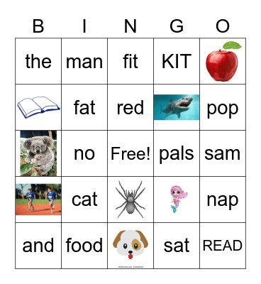 1st grade bingo Card