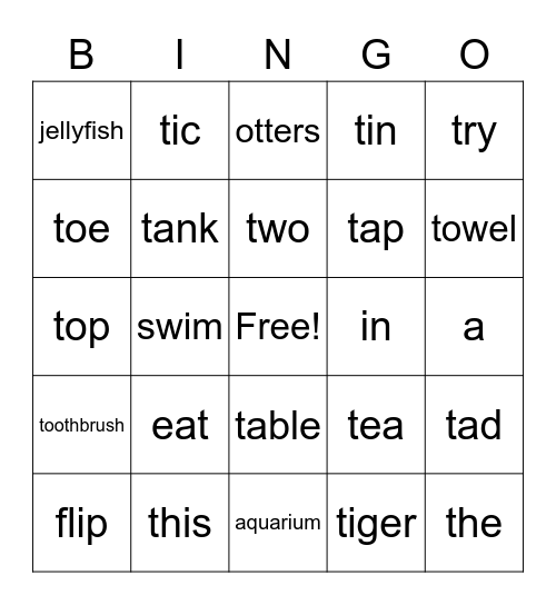 5th Grade Week 4 Bingo Card