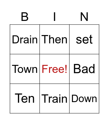 /t/ - /d/ Bingo Card