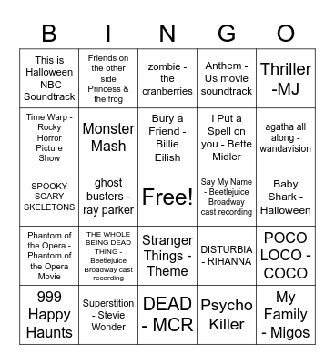 HALLOWEEN Bingo Card