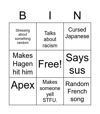 Shimmi Bingo Card