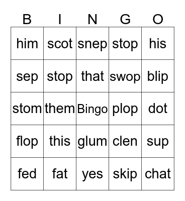 Grace's Bingo Game Bingo Card