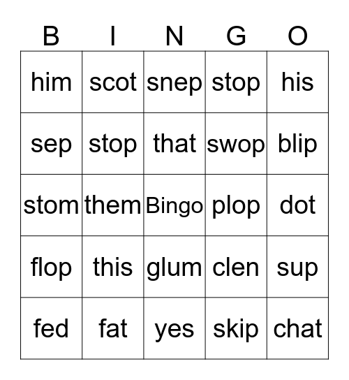 Grace's Bingo Game Bingo Card