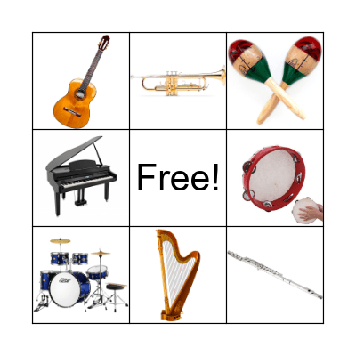 Instruments Bingo Card