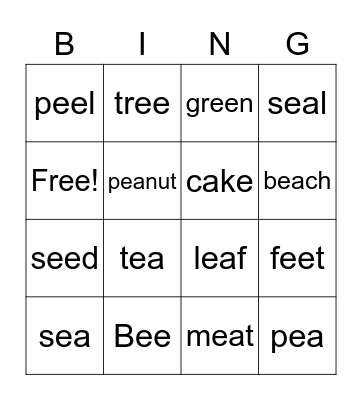 English Times Bingo Card