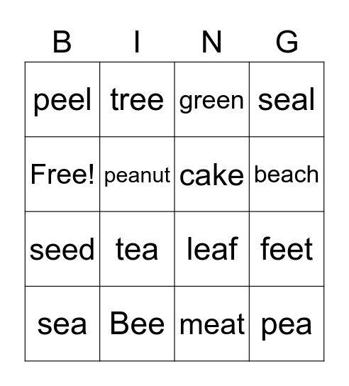 English Times Bingo Card