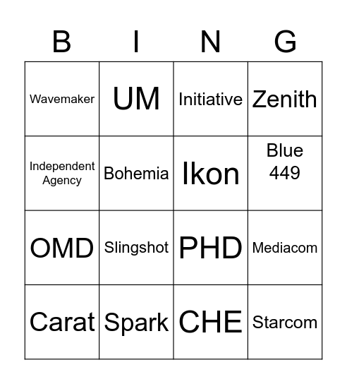 Recruiter Bingo Card