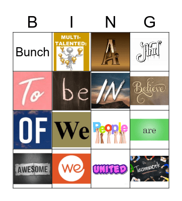 Teamwork Bingo Card