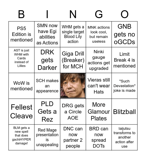 Live Letter BINGO! Bingo Card