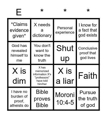 Bingee Bingo Card