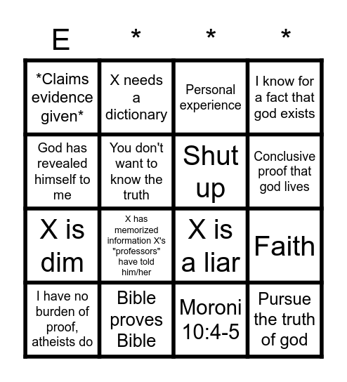 Bingee Bingo Card