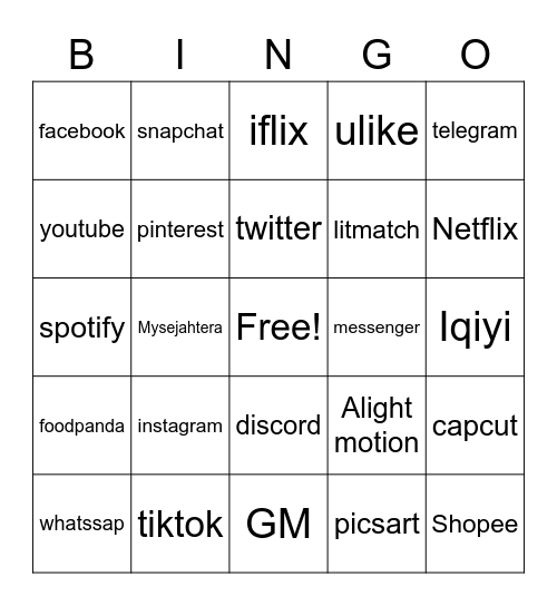 RANDOM Bingo Card