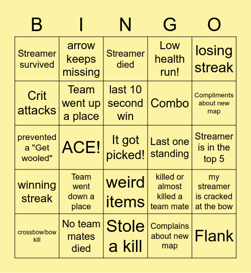 Battle Box Bingo Card