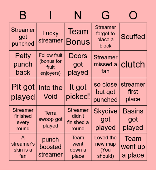 TGTTOSAWAF Bingo Card