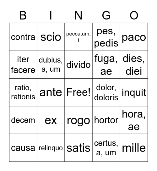 quis est victor Bingo Card