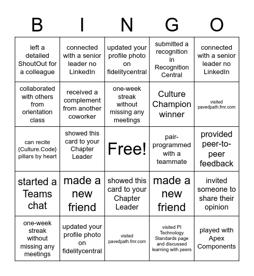 {Culture.Code} Bingo! Bingo Card