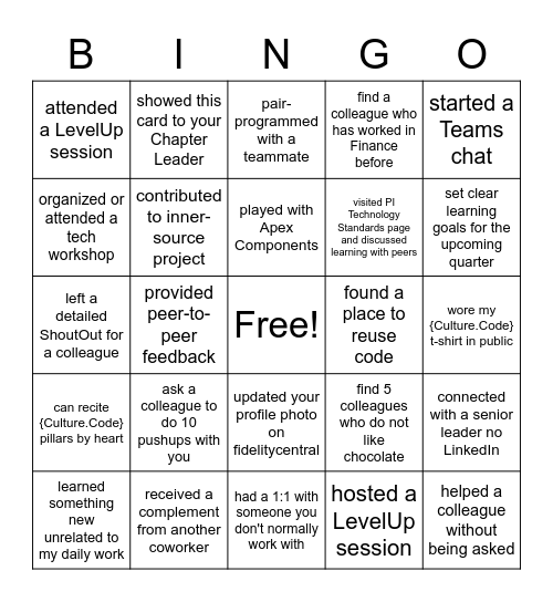 {Culture.Code} Bingo! Bingo Card