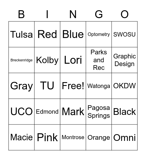 Christmas BINGO Card