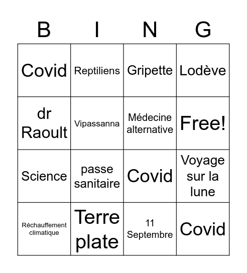 Vivien Bingo Card