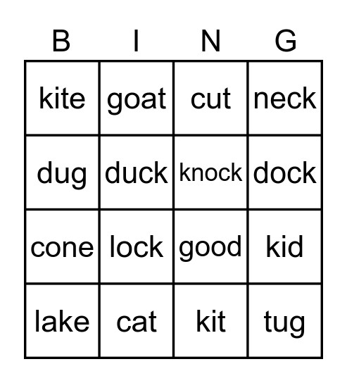 Addison's Bingo Card