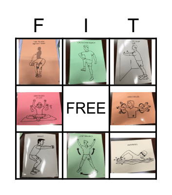 Fitness Bingo Card