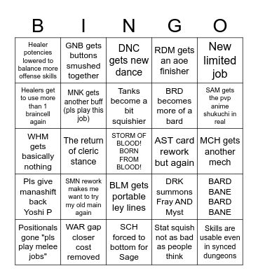 Endwalker Bingo Card