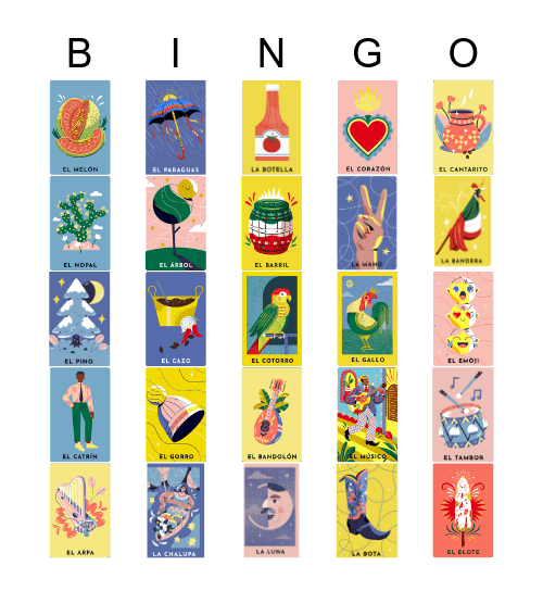 Loteria Bingo Card