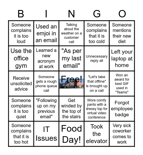 Office Bingo! Bingo Card