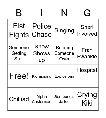 CasterKiki Date Night Bingo Card