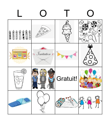 Joyeux anniversaire! Bingo Card