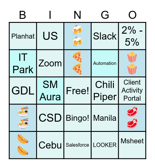 PH Callers monthly meeting Bingo Card