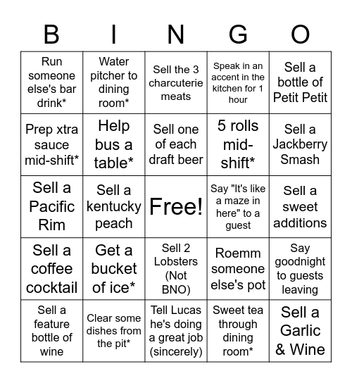 Bingo Bango Boingo Bingo Card