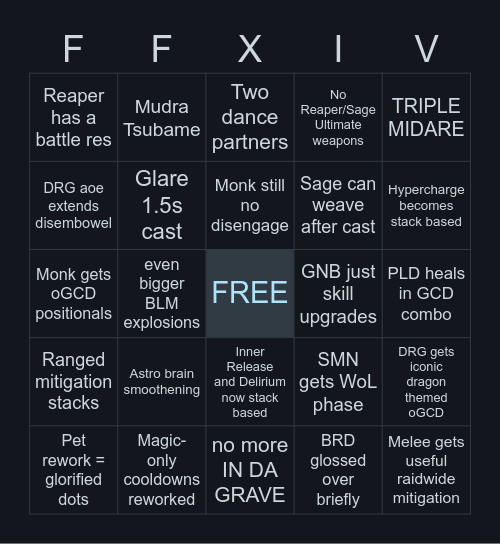 final fantasy xiv online a realm reborn endwalke Bingo Card