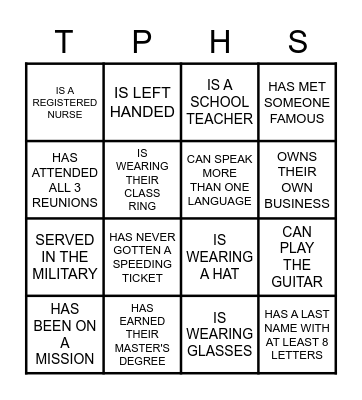 FIND SOMEONE WHO... Bingo Card