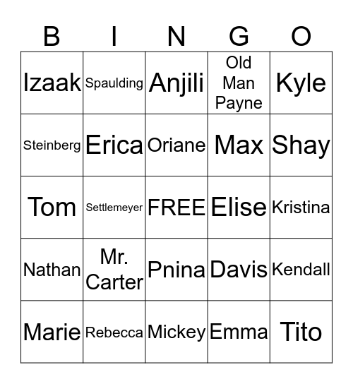 CON LAW Bingo Card