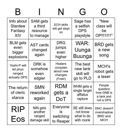 Live Letter Bingo Card