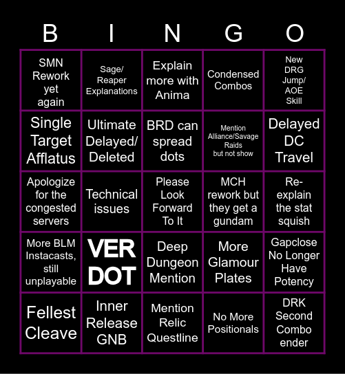 LL Bingo Card