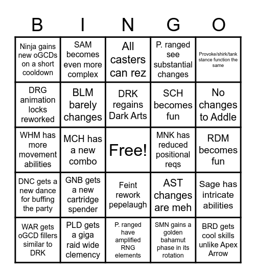 EW Live Letter copium bingo Card