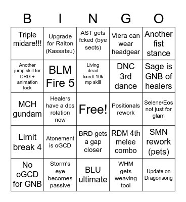 Live letter bingo! Bingo Card