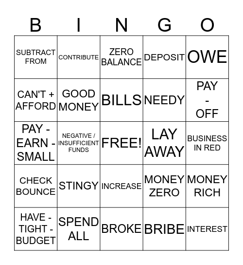 DEAF BINGO Card