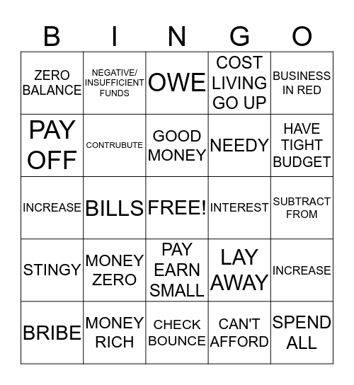 DEAF BINGO Card