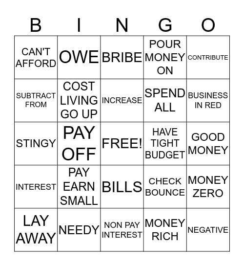 DEAF BINGO Card