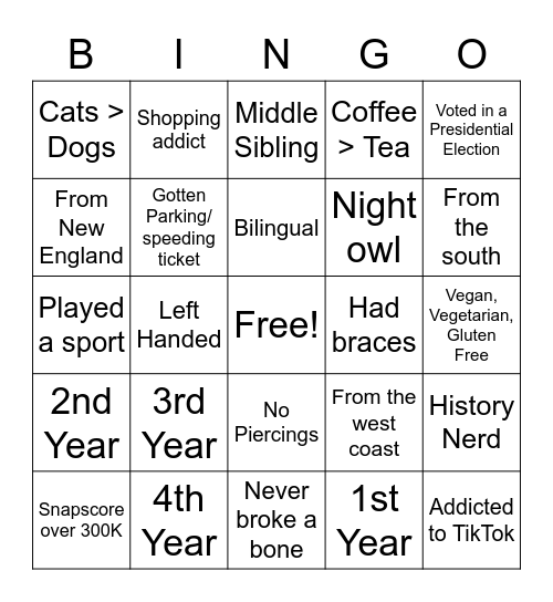 AUMT Bingo Card