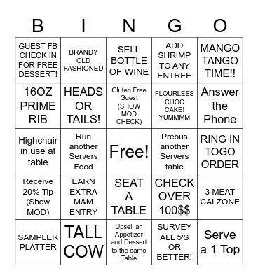 BENNIE'S BINGO! Bingo Card