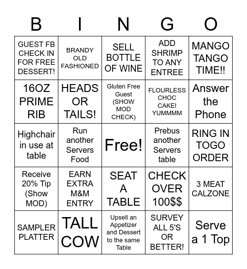 BENNIE'S BINGO! Bingo Card