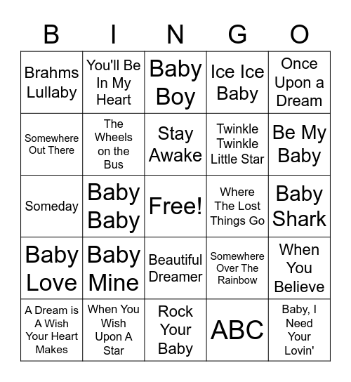 Baby LeBlanc Bingo Card