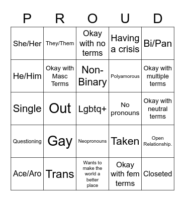 Alphabet Mafia Bingo Card