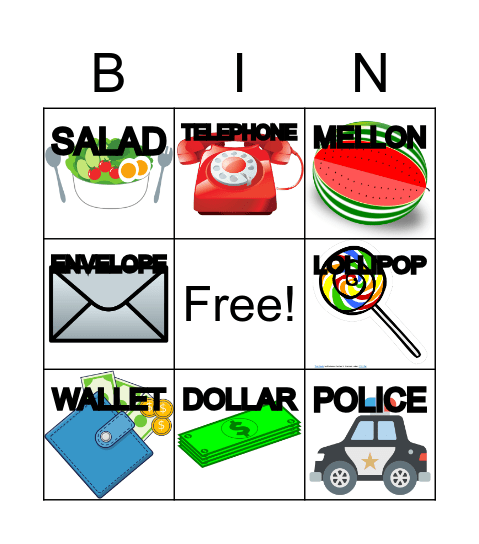 L BINGO Card